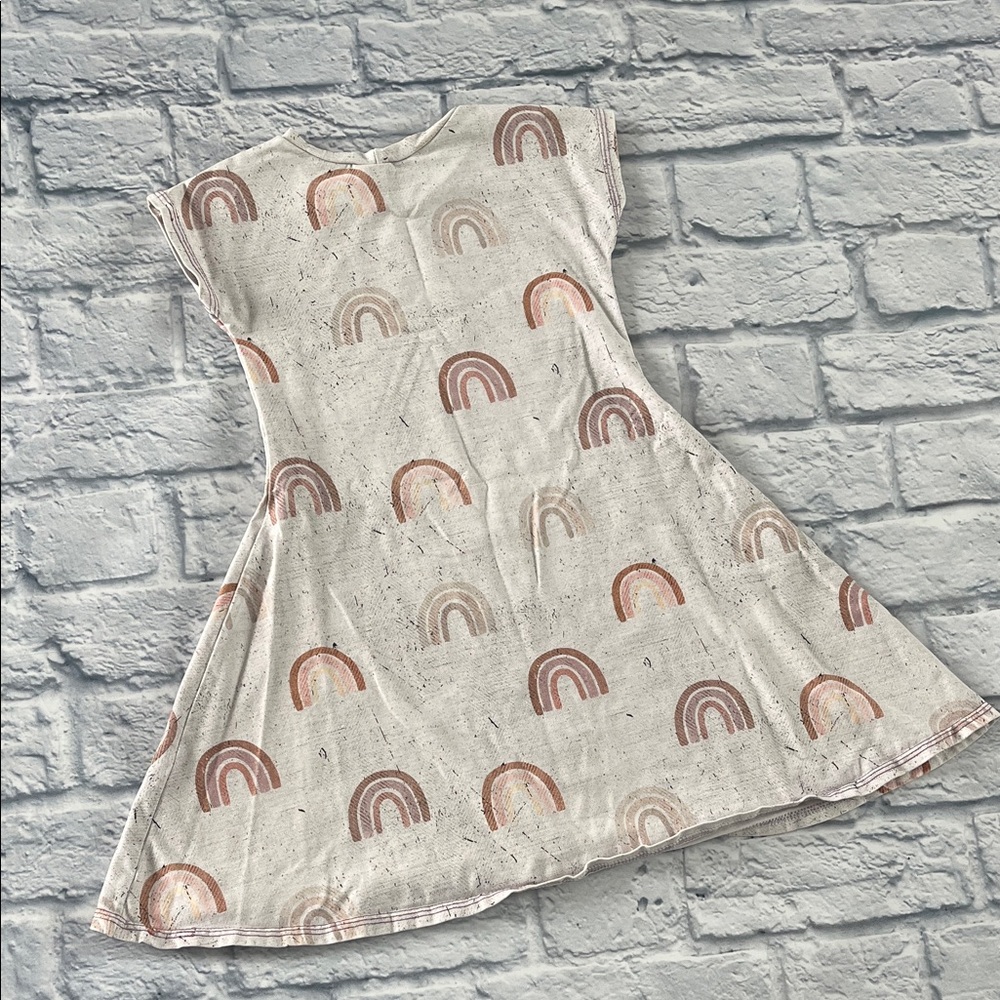 Small Shop Cream Rainbow Kids Dress - Picture 4 of 4